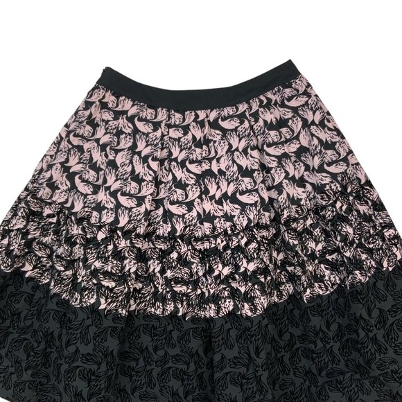 Red Valentino Skirt 38 US/4 Pink Black Abstract Knee Length Quiet Luxury Party - Picture 6 of 11